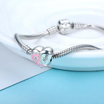 Pink Heart Hope Charm - The Silver Goose SA