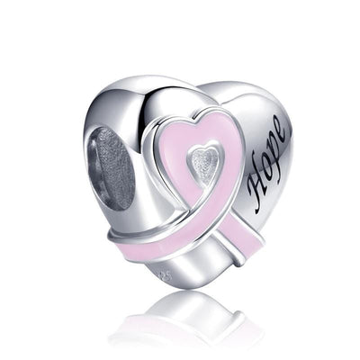 Pink Heart Hope Charm - The Silver Goose SA