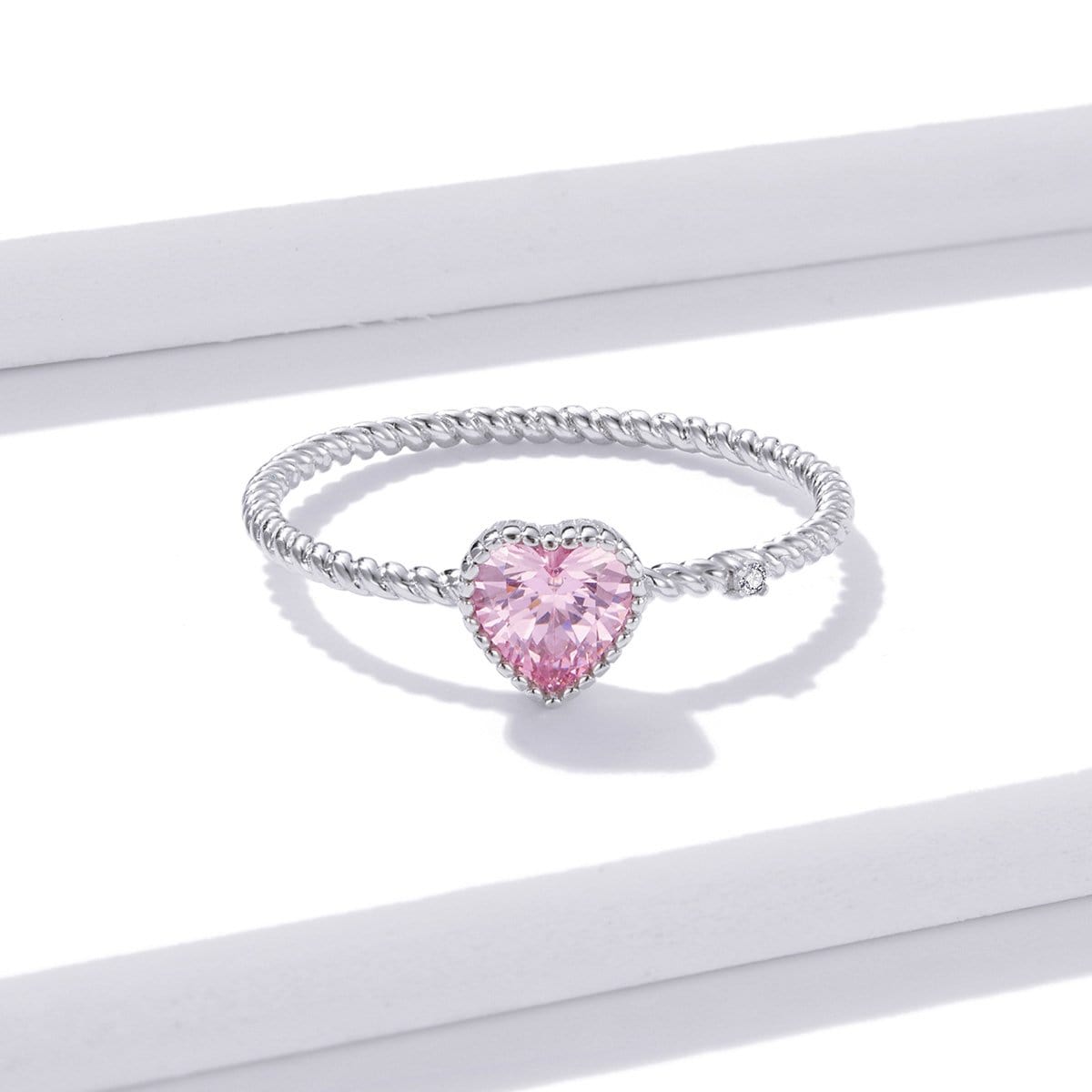 Pink Heart Ring - The Silver Goose SA