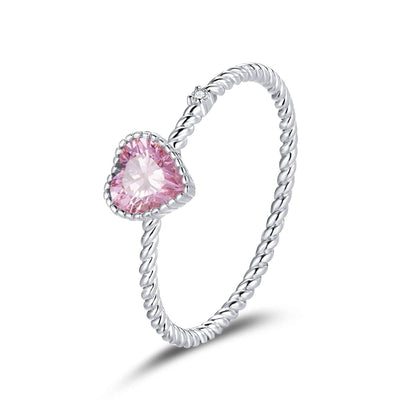 Pink Heart Ring - The Silver Goose SA