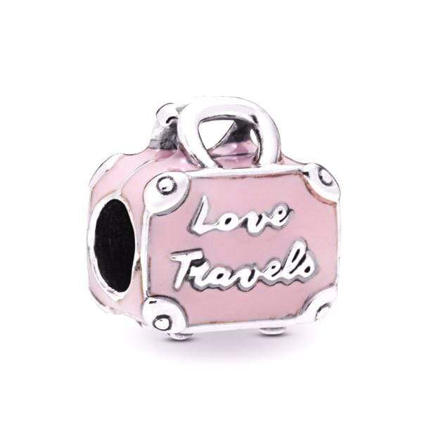 Pink Love Travels Charm - The Silver Goose SA