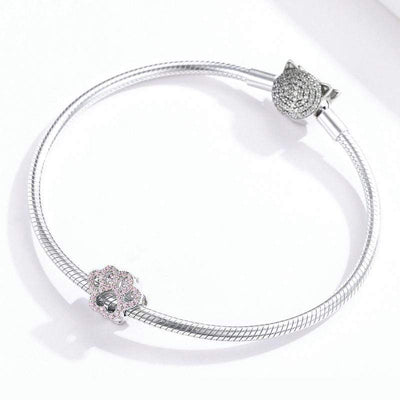 Pink Paw Print Charm - The Silver Goose SA