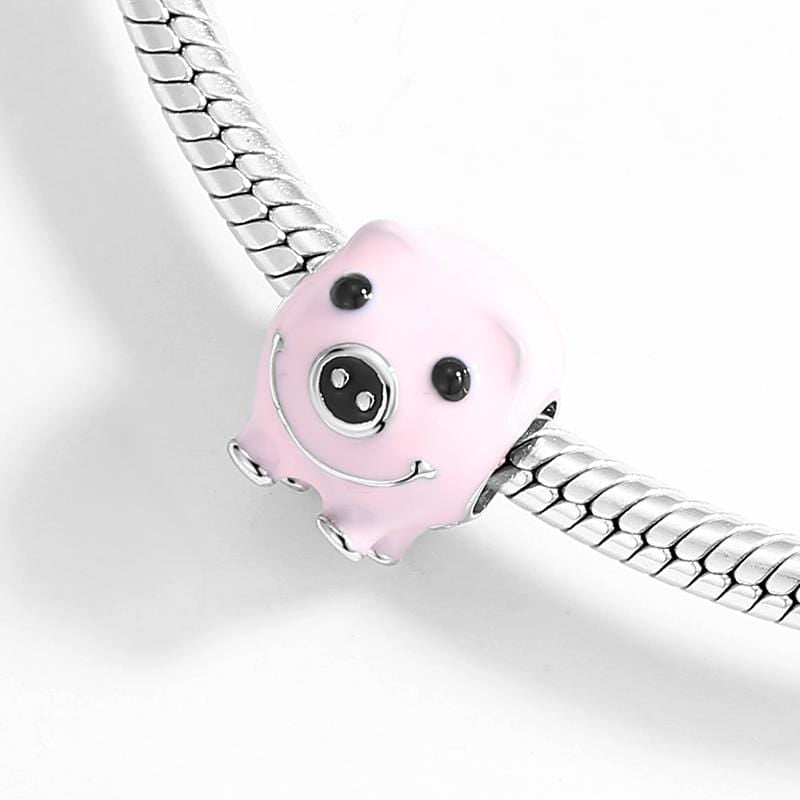 Pink Pig Charm - The Silver Goose SA