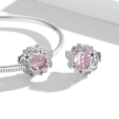 Pink Stone Butterfly Bead Charm - The Silver Goose SA