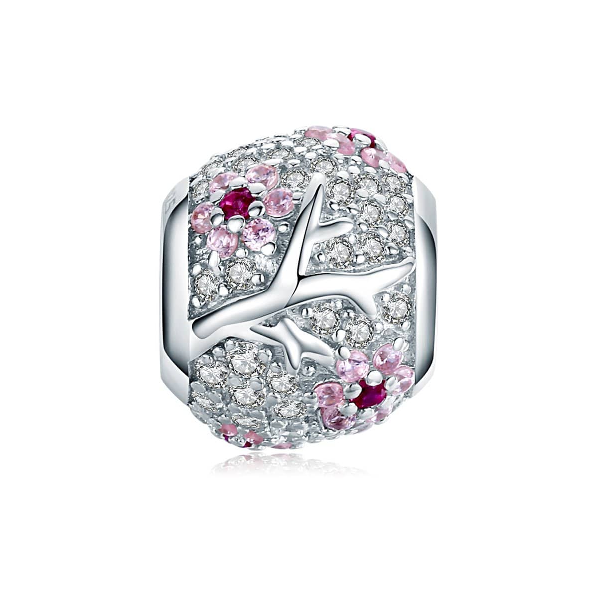 Plum Blossom Bead Charm - The Silver Goose SA