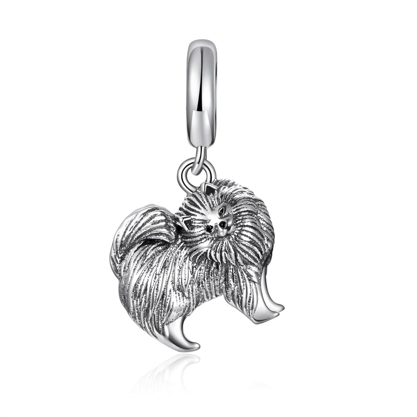 Pomeranian Pendant Charm - The Silver Goose SA