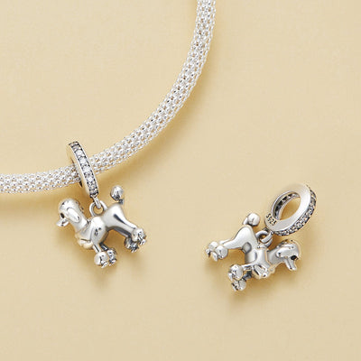 Poodle Pendant Charm - The Silver Goose SA