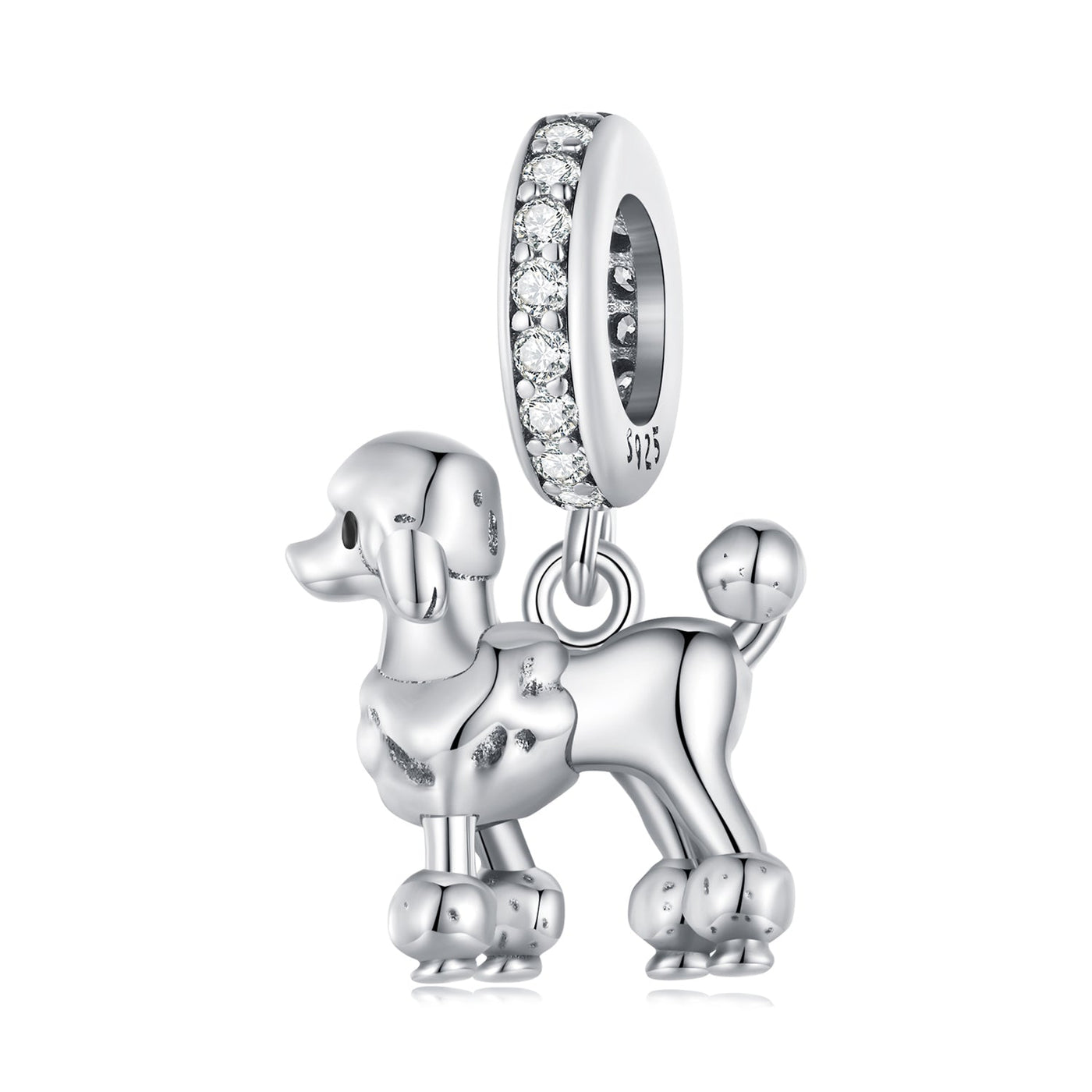 Poodle Pendant Charm - The Silver Goose SA