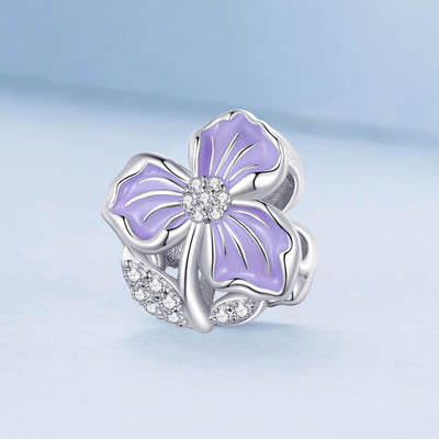 Purple Flower Charm - The Silver Goose SA