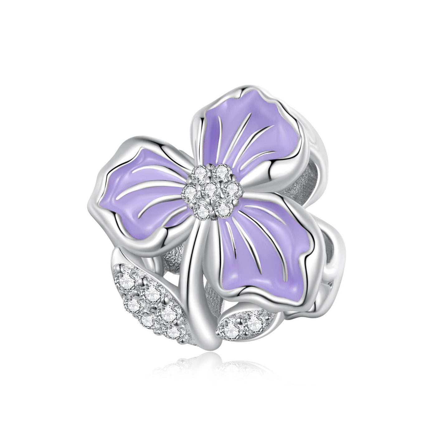 Purple Flower Charm - The Silver Goose SA