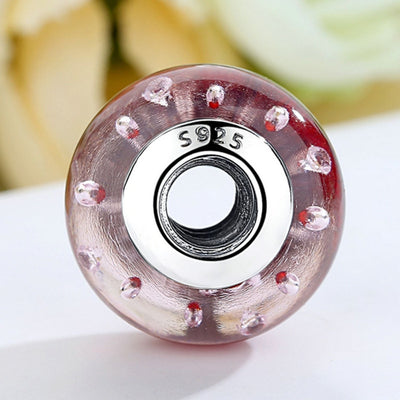 Red Bubbles Murano Bead Charm - The Silver Goose SA