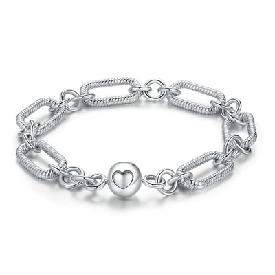 Round Paperclip Bracelet - The Silver Goose SA