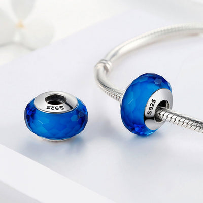 Royal Blue Murano Bead Charm - The Silver Goose SA