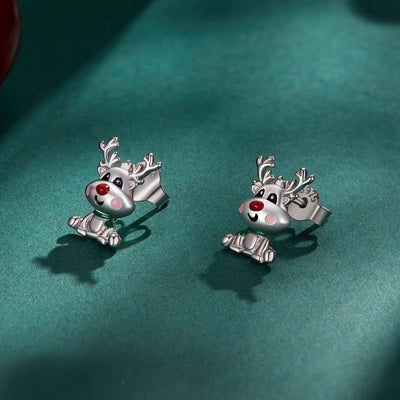 Rudolph Reindeer Earrings - The Silver Goose SA