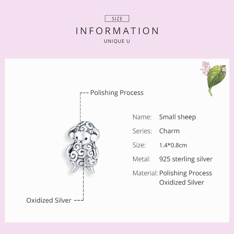 Sheep Charm - The Silver Goose SA