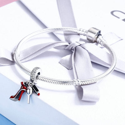 Shoe Mirror Lipstick Pendant Charm - The Silver Goose SA