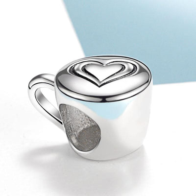 Silver Coffee Cup Charm - The Silver Goose SA