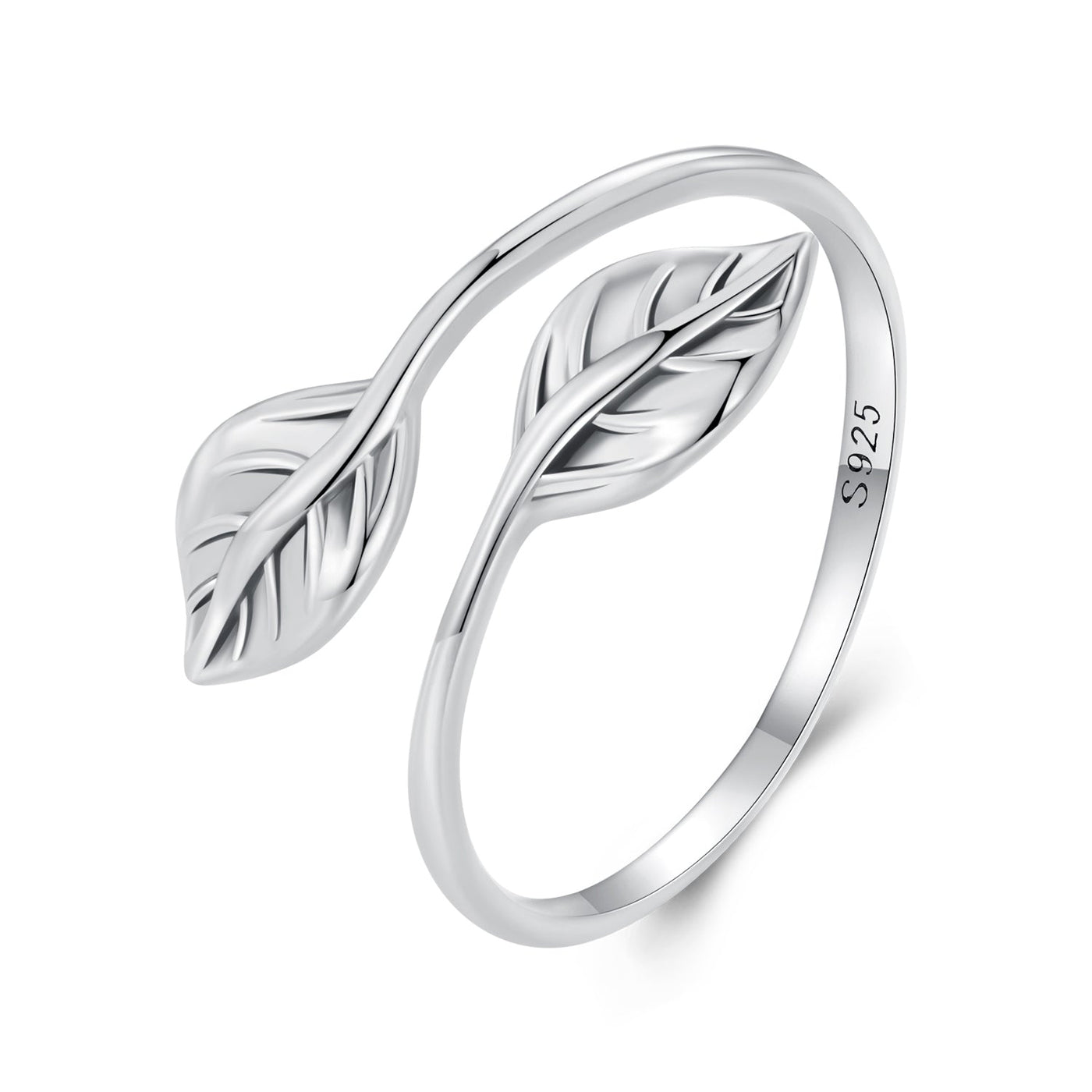 Silver Leaves Open Ring - The Silver Goose SA