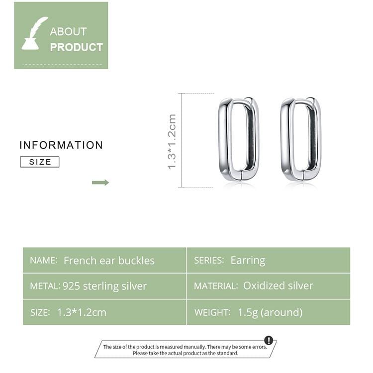 Silver Square Earrings - The Silver Goose SA