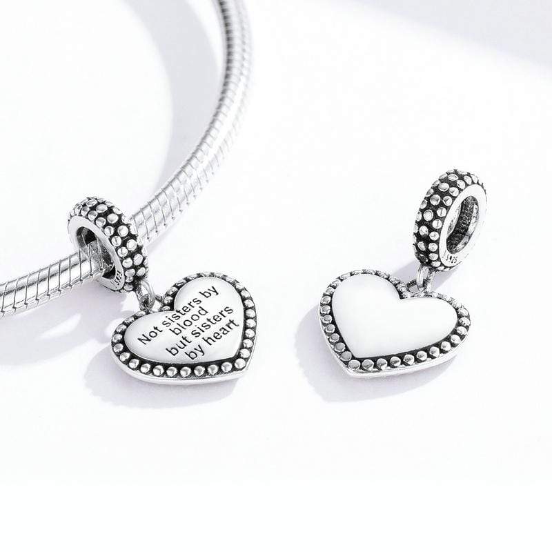 Sisters Heart Pendant Charm - The Silver Goose SA