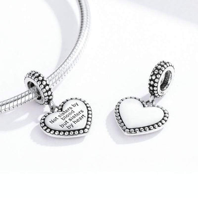 Sisters Heart Pendant Charm - The Silver Goose SA