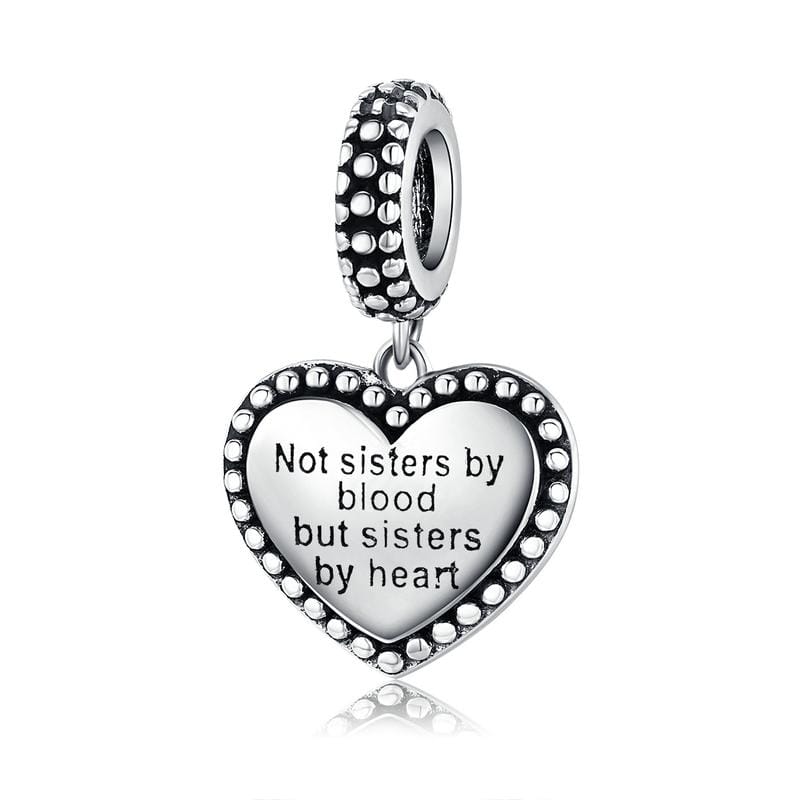 Sisters Heart Pendant Charm - The Silver Goose SA