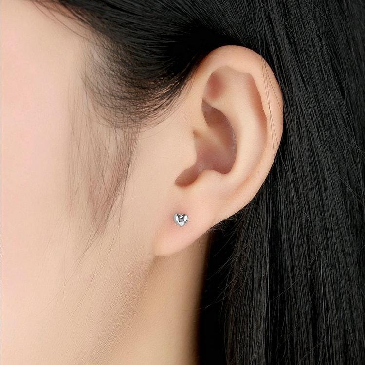 Small Heart Earrings - The Silver Goose SA