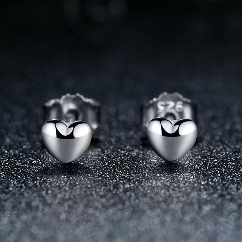 Small Heart Earrings - The Silver Goose SA