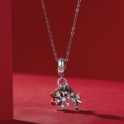 Snowflake Christmas Pendant Charm - The Silver Goose SA