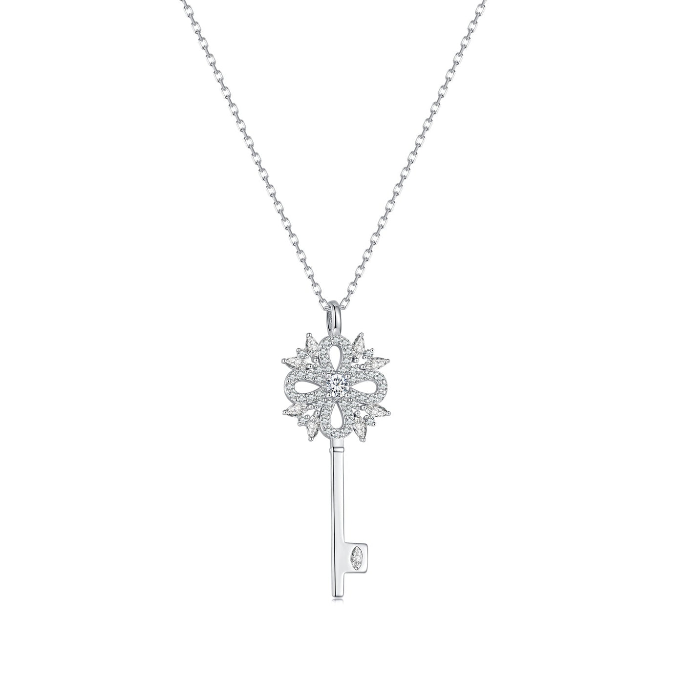 Snowflake Key Pendant Necklace - The Silver Goose SA