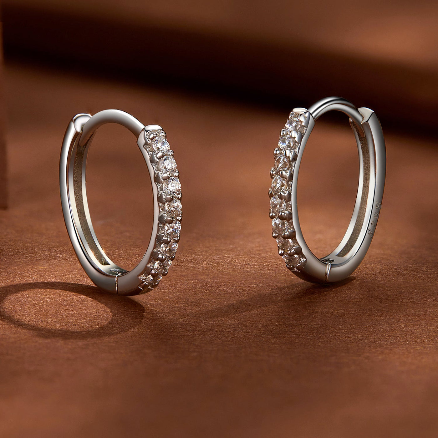 Sophia Moissanite Hoop Earrings - The Silver Goose SA