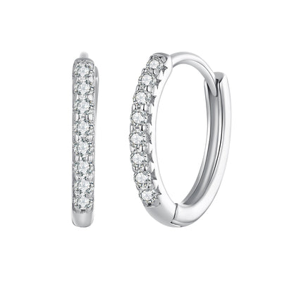 Sophia Moissanite Hoop Earrings - The Silver Goose SA