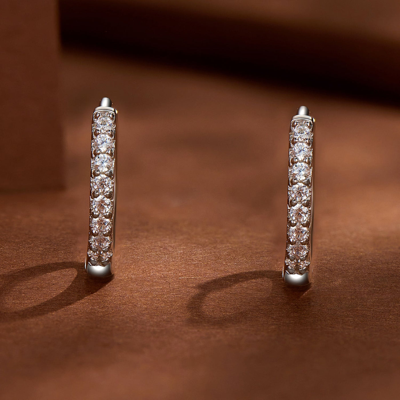 Sophia Moissanite Hoop Earrings - The Silver Goose SA