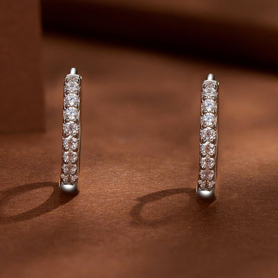 Sophia Moissanite Hoop Earrings - The Silver Goose SA