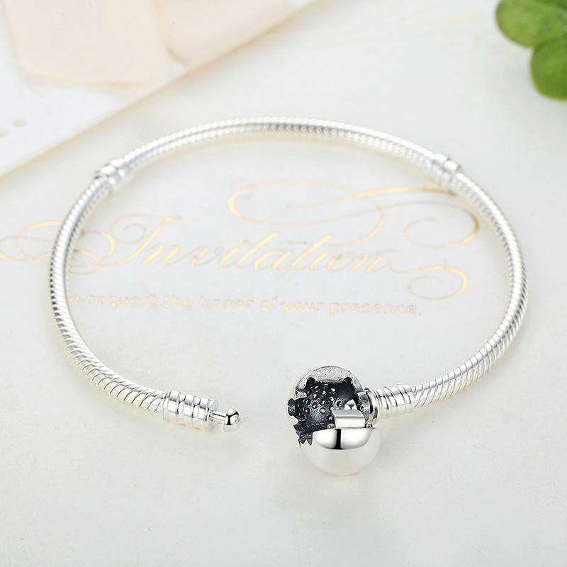 Sparkling Heart Snake Chain Bracelet - The Silver Goose SA