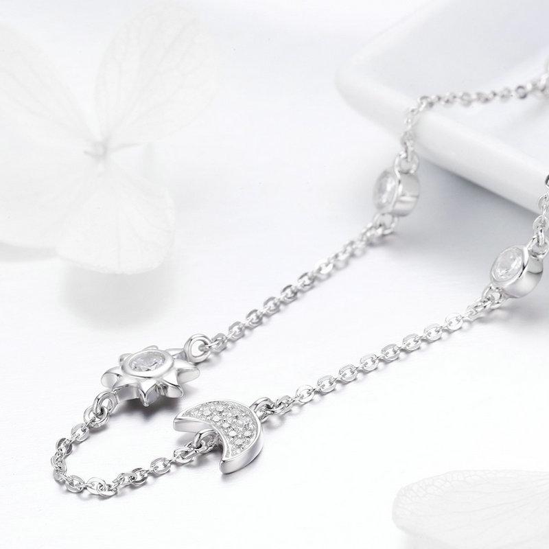 Sparkling Moon & Star Necklace - The Silver Goose SA