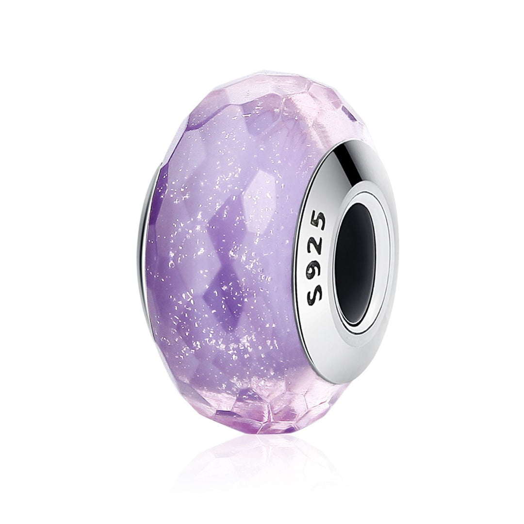 Sparkling Purple Murano Bead Charm The Silver Goose SA