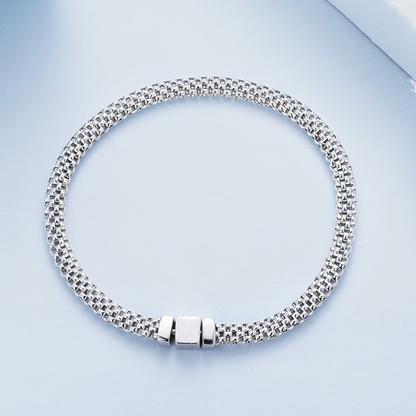 Square Buckle Retro Braided Bracelet - The Silver Goose SA