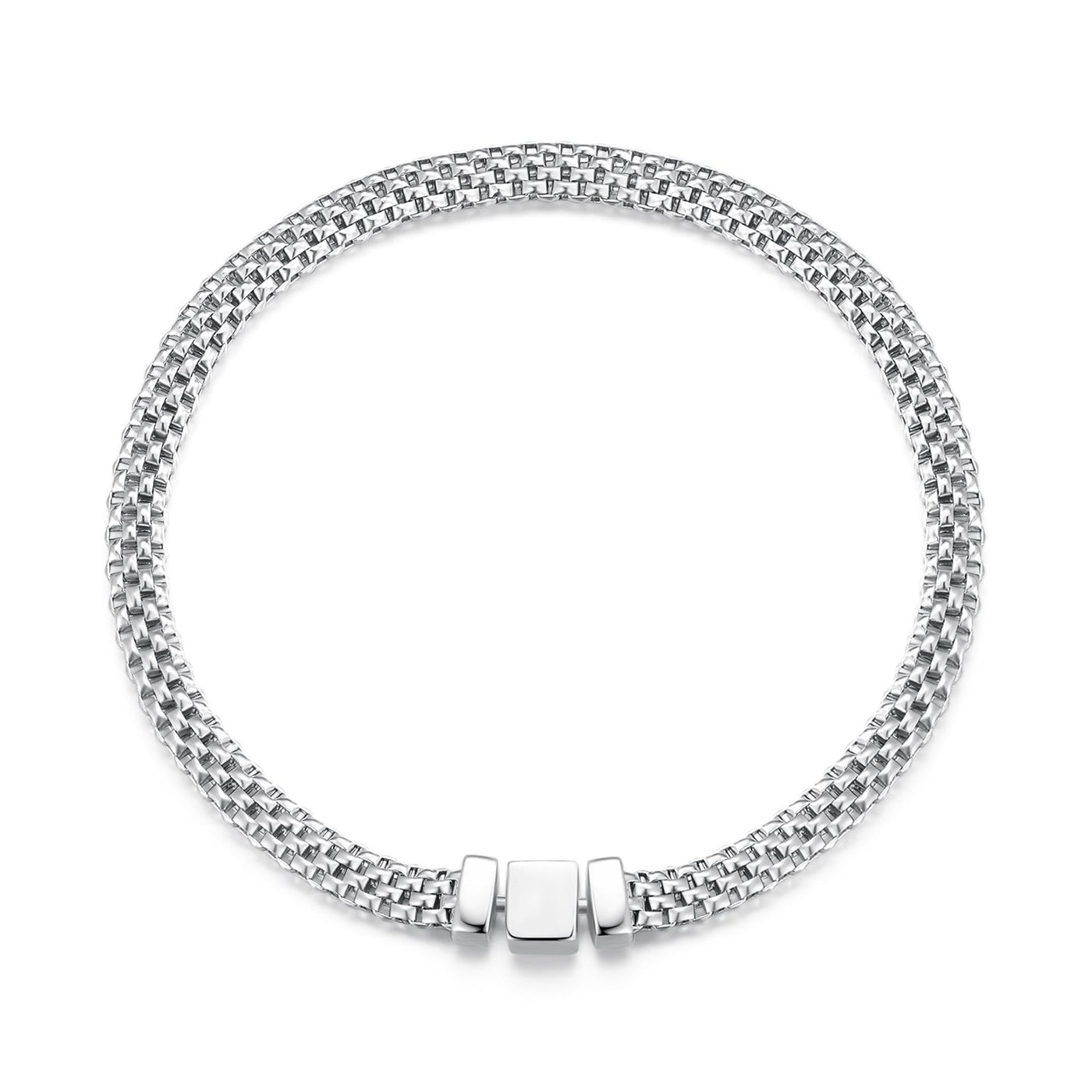 Square Buckle Retro Braided Bracelet - The Silver Goose SA