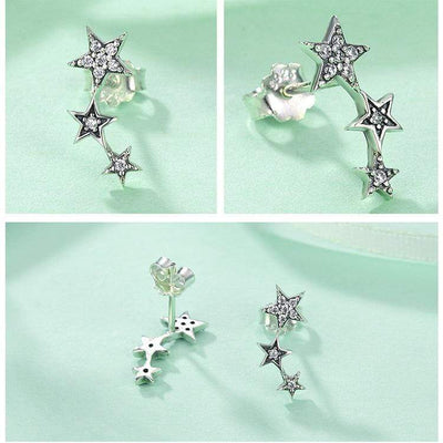 Stackable Stars Earrings - The Silver Goose SA