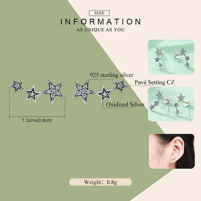 Stackable Stars Earrings - The Silver Goose SA