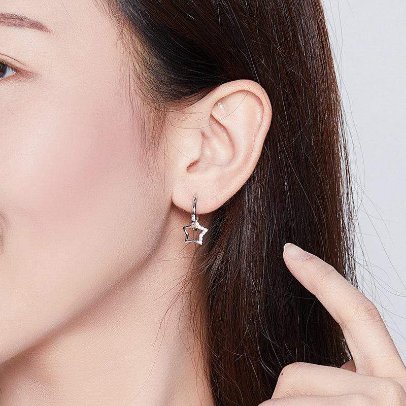 Star Dangle Earrings - The Silver Goose SA