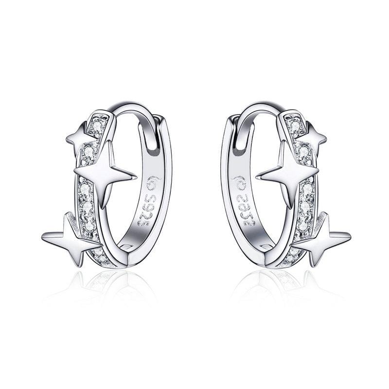Stars Hoop Earrings - The Silver Goose SA