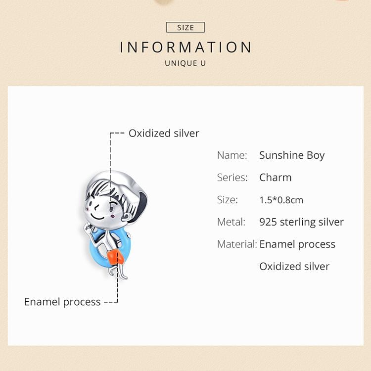 Summer Boy Charm - The Silver Goose SA