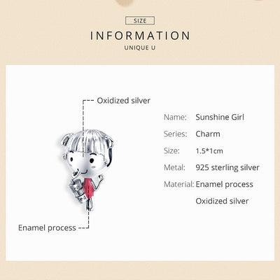 Summer Girl Charm - The Silver Goose SA