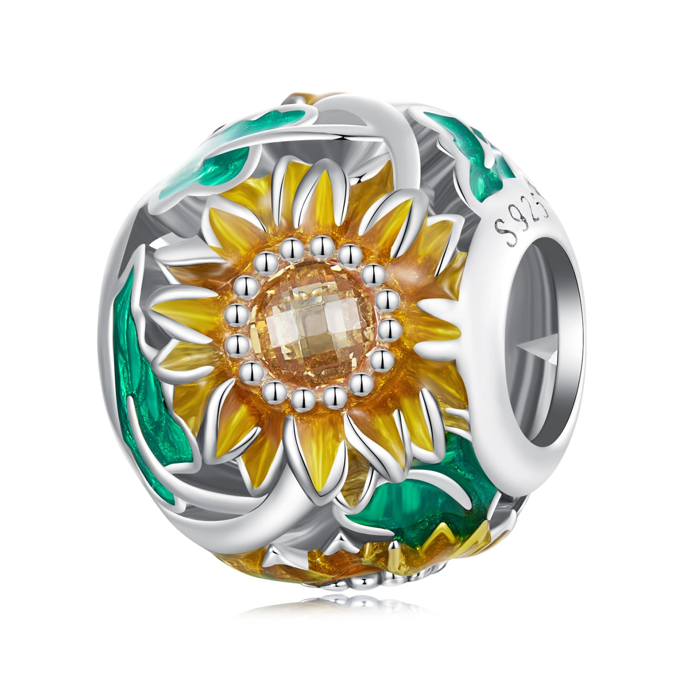 Sunflower Bead Charm - The Silver Goose SA