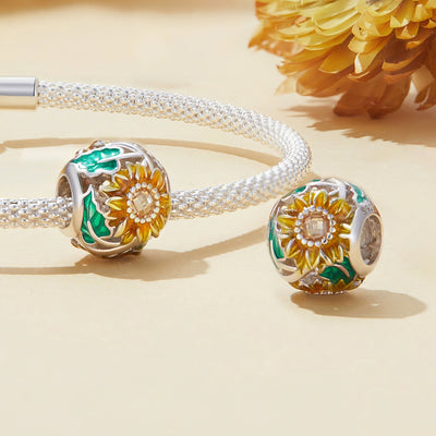 Sunflower Bead Charm - The Silver Goose SA