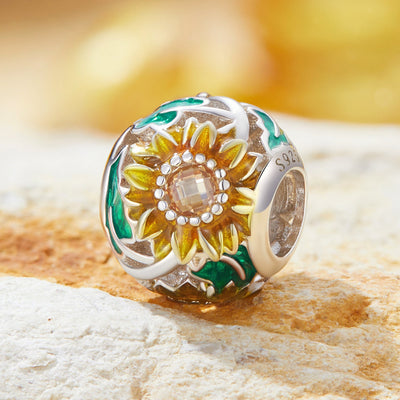 Sunflower Bead Charm - The Silver Goose SA