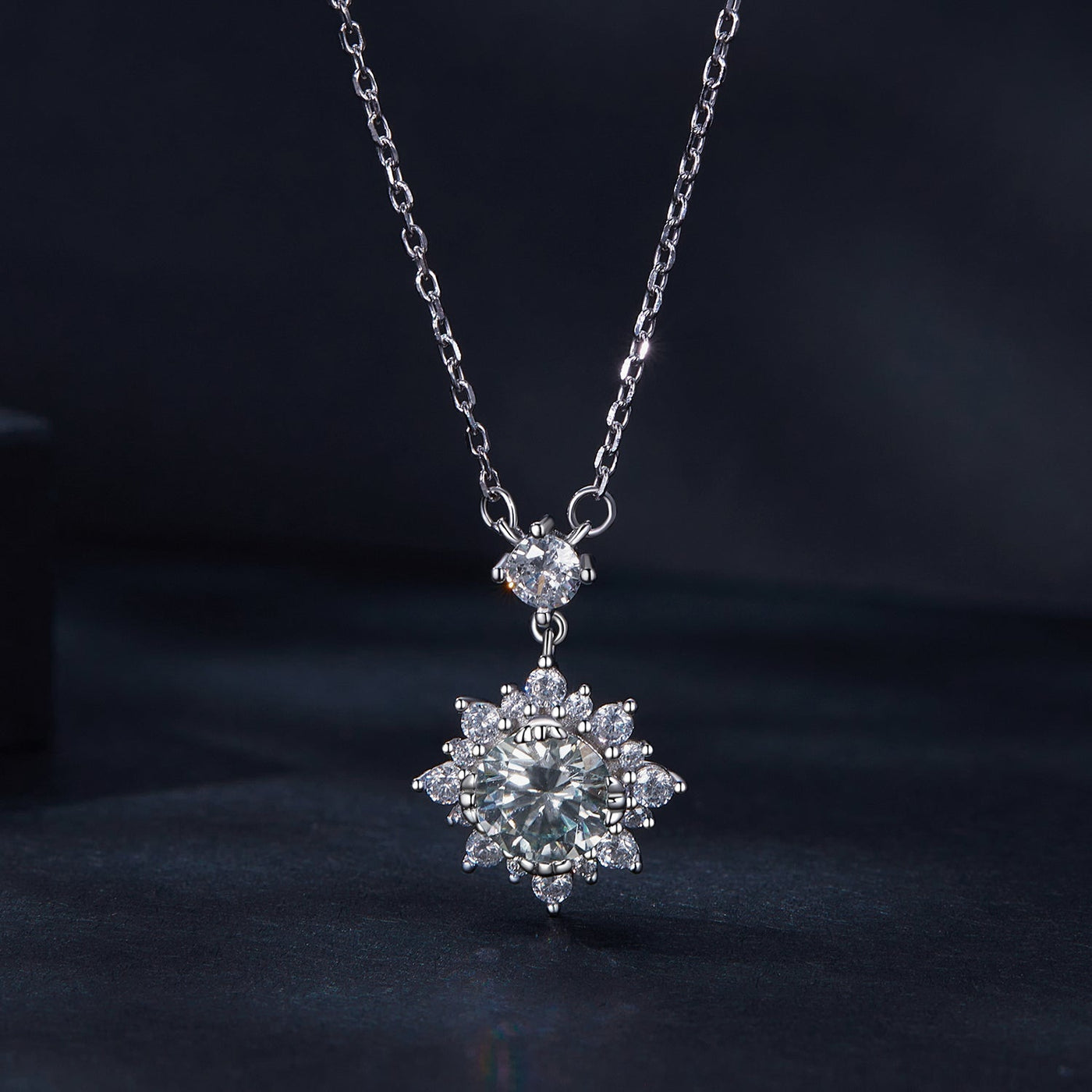 Taylor Moissanite Pendant Necklace - The Silver Goose SA