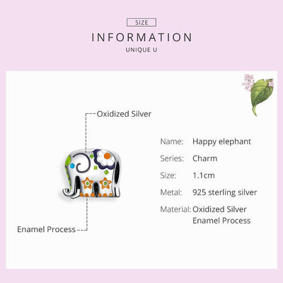 Thailand Elephant Charm - The Silver Goose SA
